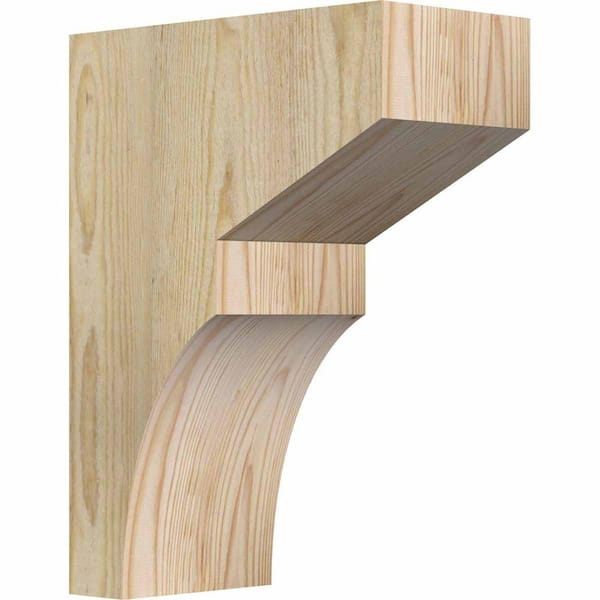 Ekena Millwork 6 in. x 12 in. x 16 in. Douglas Fir Monterey Rough Sawn Corbel