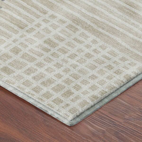 Mayfield Premium Machine Washable Abstract AMF2270 Beige 10 ft. x 14 ft. Area Rug