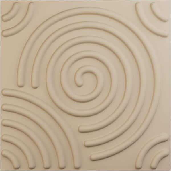 Ekena Millwork 19-5/8-in W x 19-5/8-in H Spiral EnduraWall Decorative 3D Wall Panel Smokey Beige