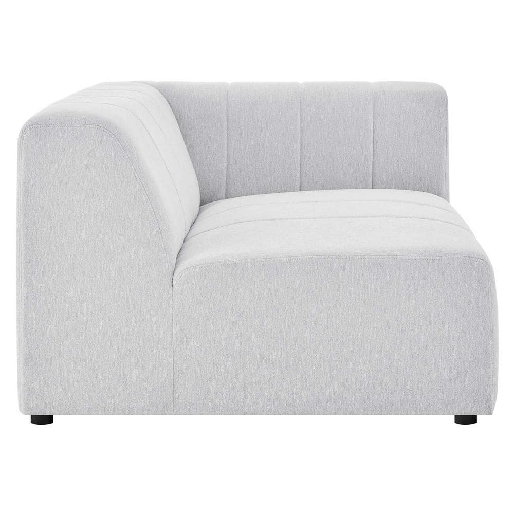 Ivory Channel-Tufted 87" Polyester & Wood 2-Piece Loveseat
