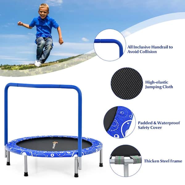 Relaxdays fitness trampoline 102 cm, opvouwbaar, voor Relaxdays fitness trampoline 102 cm, opvouwbaar, voor