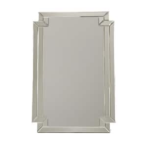 0.75 in. x 24 in. Rectangular Wooden Frame Silver Wall Mirror