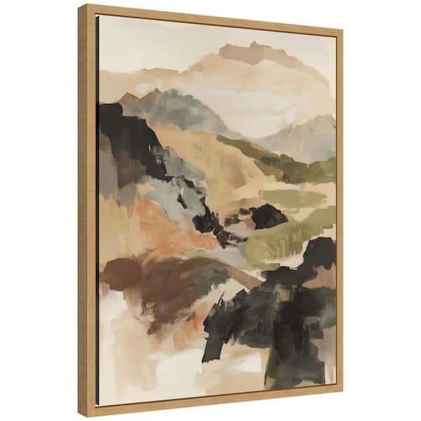 Sylvie "Tonal Mountains II" by Amy Lighthall Abstract Framed Art Print 24 in. x 18 in.
