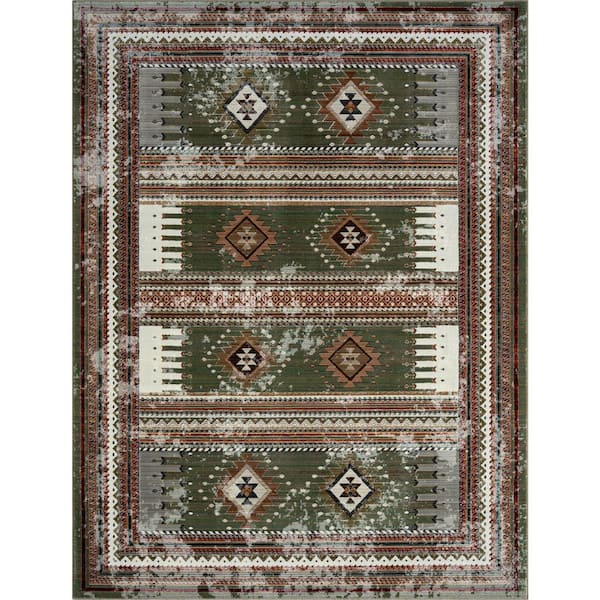 Sportsglyphs Ivory 4 ft. x 6 ft. Area Rug