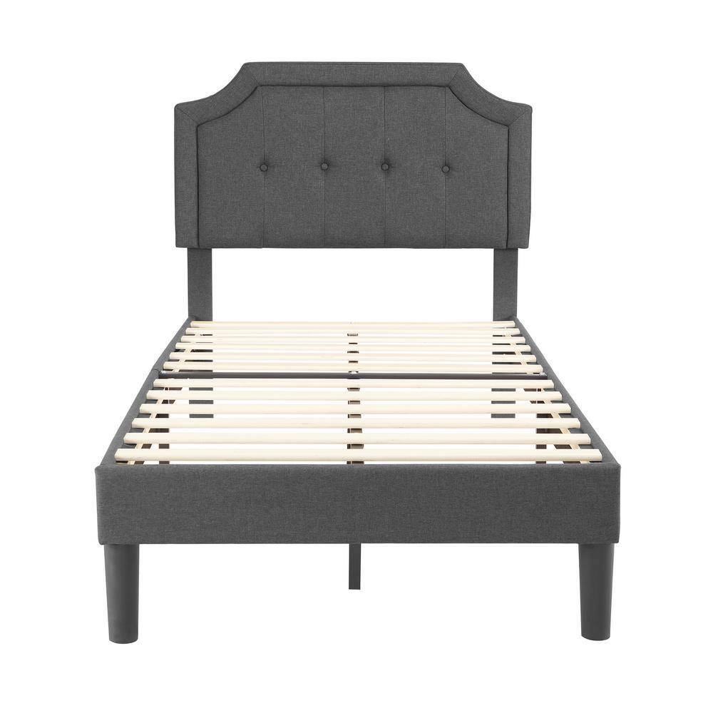 Twin Size Upholstered Bed Frame with Headboard - rated 4.5714 stars from 7 reviews
