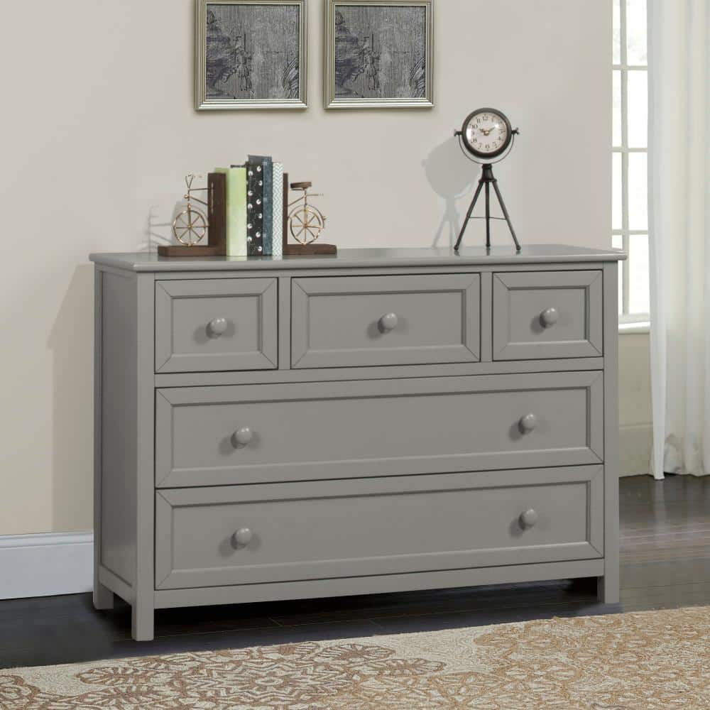 UPC 796995153127 product image for Schoolhouse 4.0 Wood Dresser with 5 Drawers, Gray | upcitemdb.com