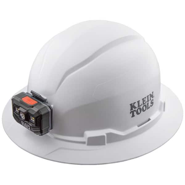 Klein Tools Hard Hat Non-Vented Full Brim with Rechargeable Headlamp