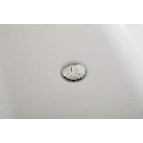 ARIEL - 67 in. Acrylic Right Drain Oval Flat Bottom Freestanding Bathtub in White