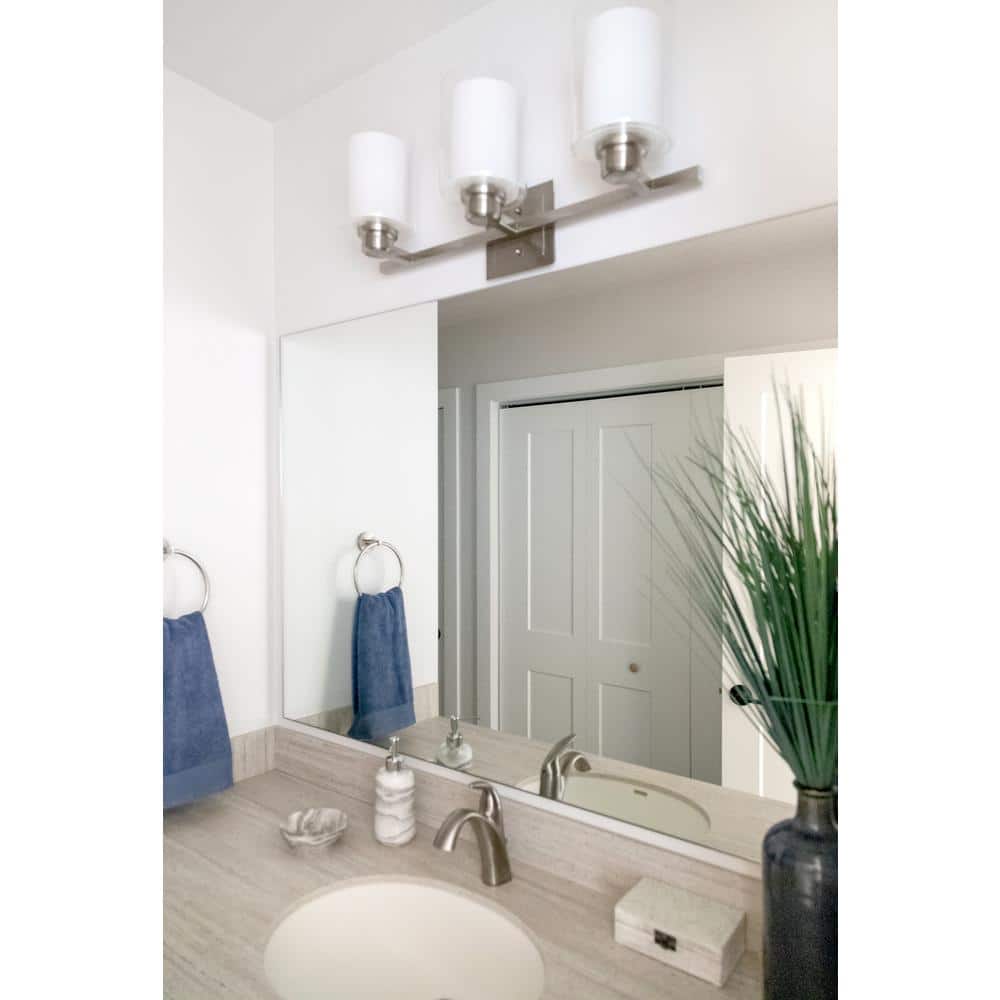 Oslo 25" Satin Nickel 3-Light Dimmable Vanity Fixture