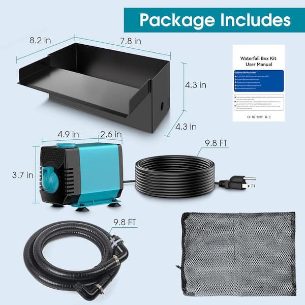 fish pond waterfall accessories EasyPro - Mini Just-A-Falls Kit - 3ft Stream Perfectly sized at 8 x 11 Spillway Bowls