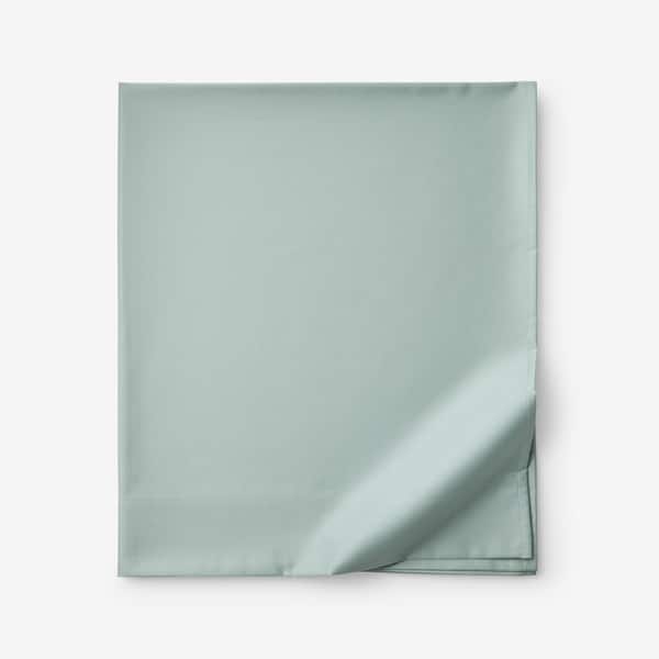 The Company Store Legends Hotel Supima Sea Mist Wrinkle-Free Sateen Queen Flat Sheet
