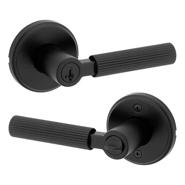 Home Decorators Collection Mirada Matte Black Round Keyed Entry