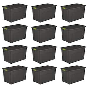 19453V04 35 Gal. Storage Tote Box w/Latching Container Lid (12 Pack)