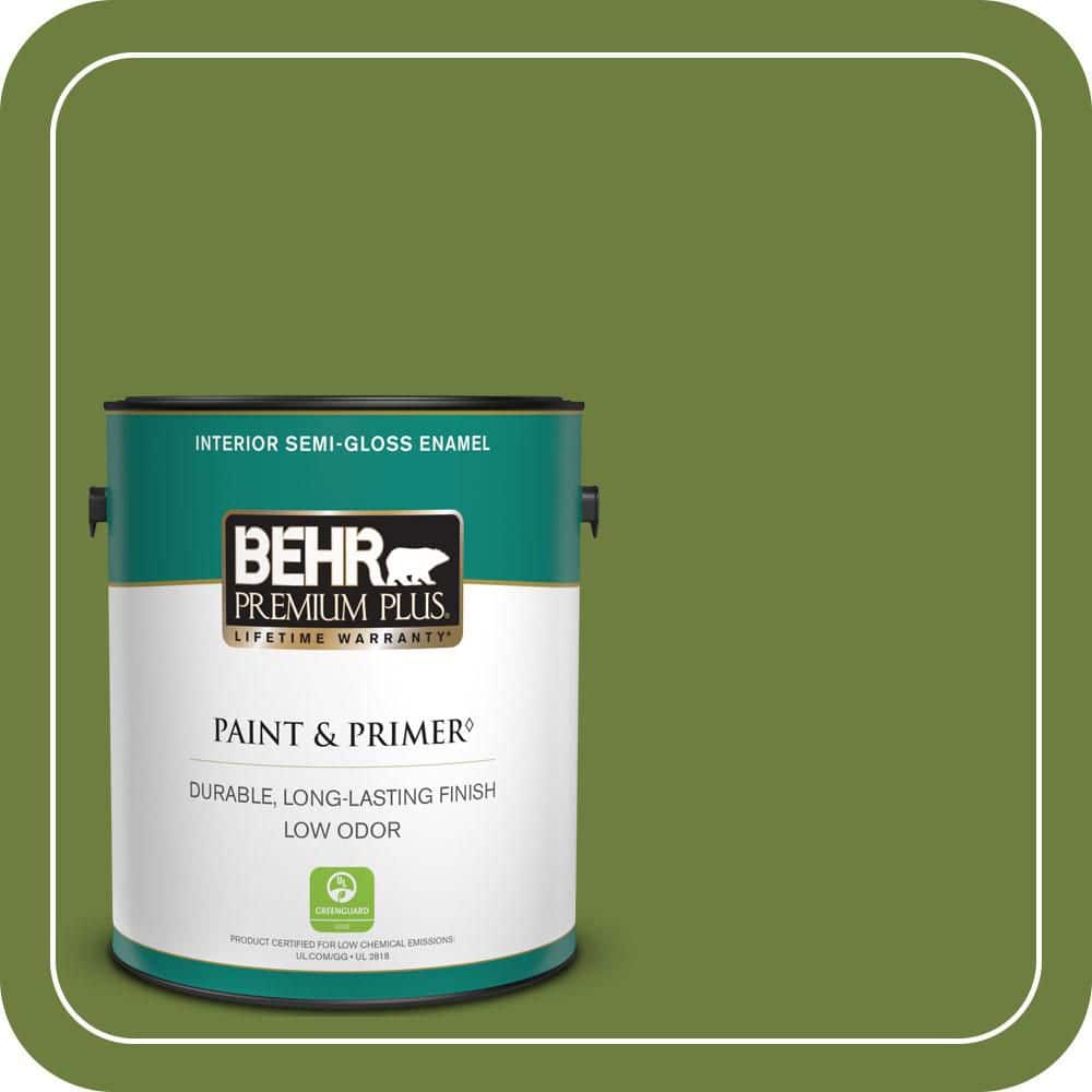 1 gal. #410D-6 Moss Landing Semi-Gloss Enamel Low Odor Interior Paint & Primer price history on PriceWatchPro