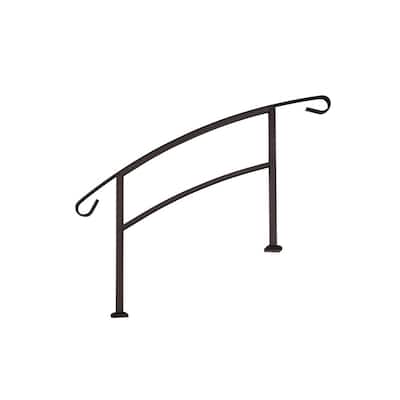 US Door and Fence Aluminum Handrail for 3 Steps Copper