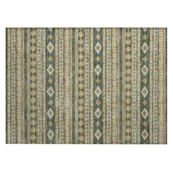 Chantille Machine Washable Indoor/Outdoor Abstract ACN3124 Emerald 2 ft. x 3 ft. Accent Rug