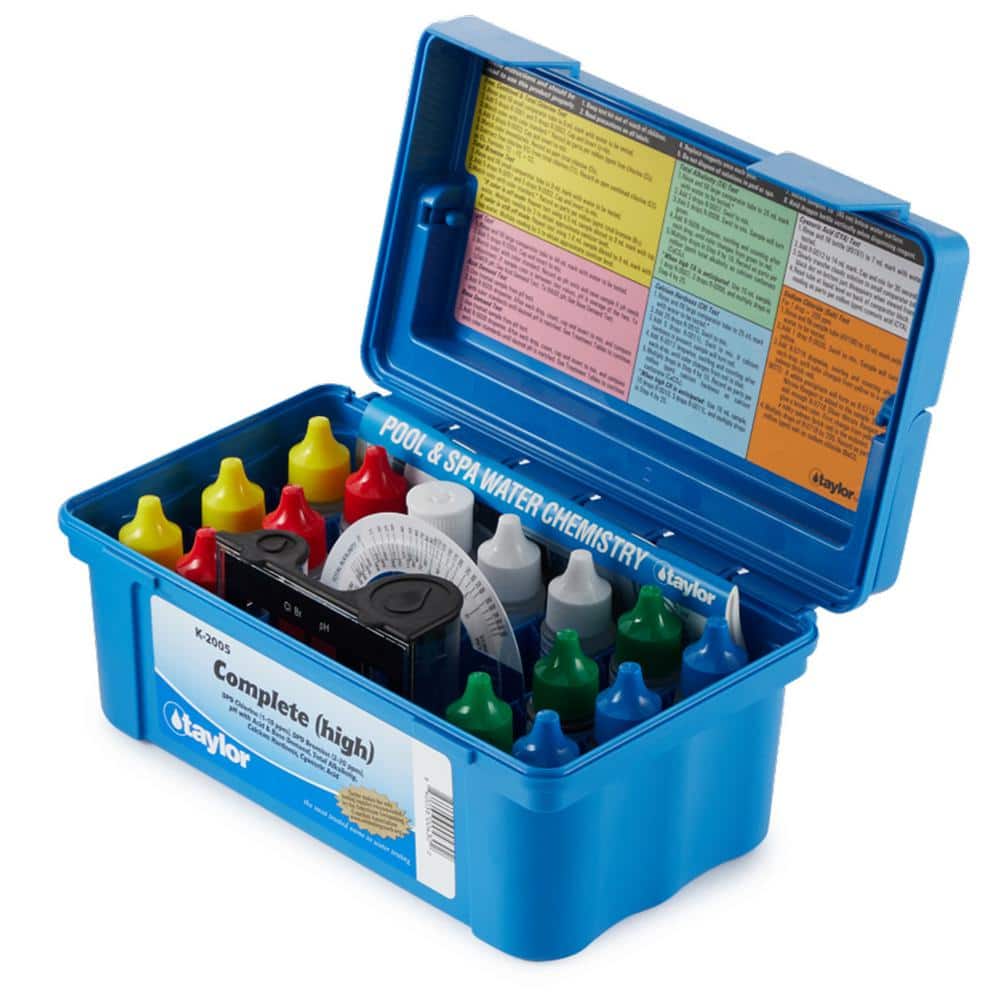 Complete Pool and Spa Test Kit, Alkalinity/Bromine and Chlorine (Hi-Range),