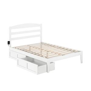 AFI Warren 38-1/4 in. W White Twin XL Solid Wood Frame with Twin XL ...