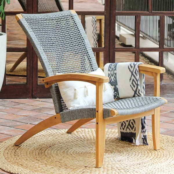 Cambridge Casual Dunham Teak Wicker Adirondack Chair