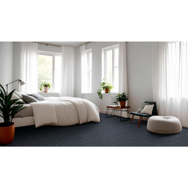 Lily Hill Outerspace Blue 42 oz. SD High Performance Polyester Pattern Carpet - Installation Required