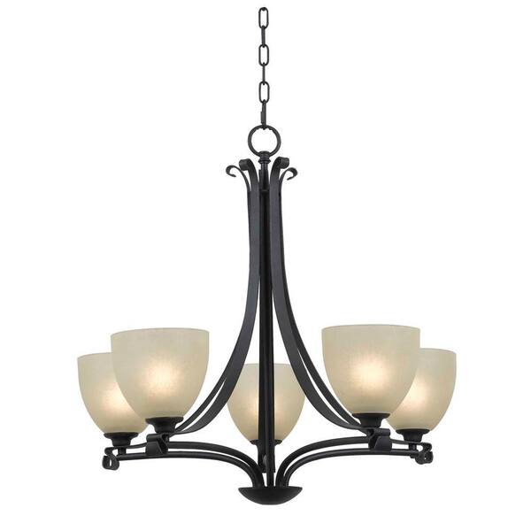 Kenroy Home Willoughby 5-Light Forged Graphite Chandelier