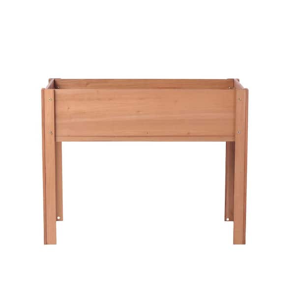 Siavonce 40 in. x 20 in. x 31 in. Raised Garden Bed with Legs, Elevated Wooden Planter Box for Outdoor Plants Flowers, Coffee