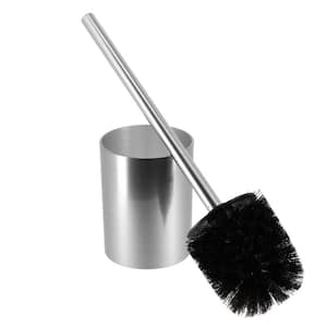 Toilet Brush and Holder Set NOUMEA Silver Brushed Aluminum