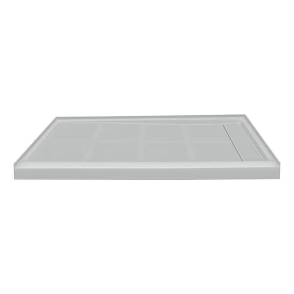 Transolid Linear 32 in. x 48 in. Single Threshold Shower Base in Grey
