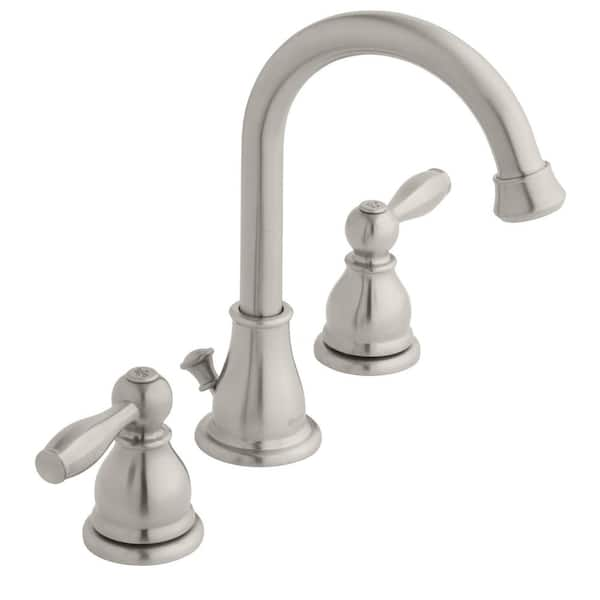 Glacier Bay Mandouri 8 in. Widespread Double-Handle High-Arc Bathroom Faucet in Brushed Nickel