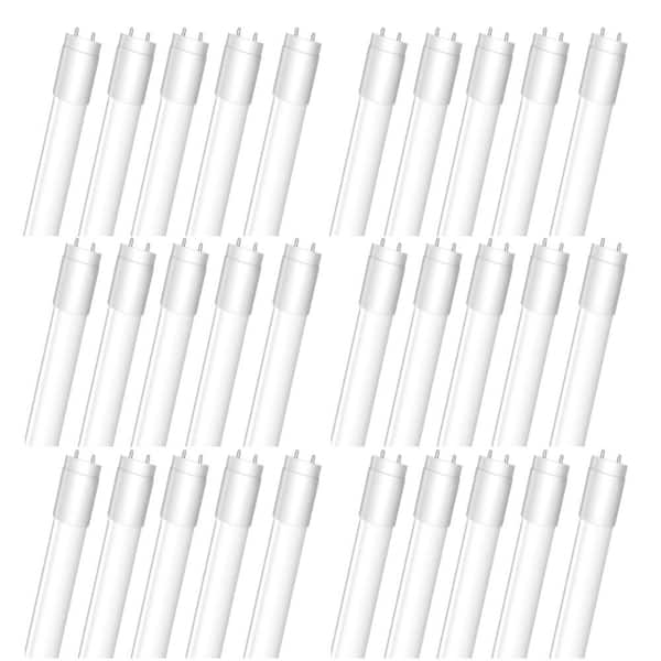 Feit Electric 18-Watt 4 ft. T8 G13 Type A Plug and Play Linear LED Tube Light Bulb, Daylight Deluxe 6500K (30-Pack)