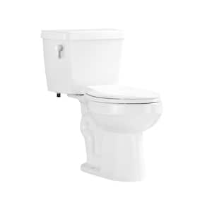 Kasai 2-piece 1.28/1.6 GPF Dual Flush Elongated Toilet in White, Seat Included