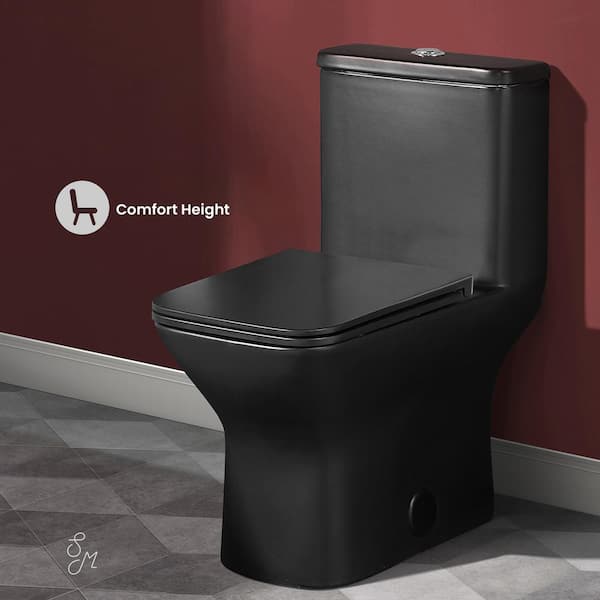 Swiss Madison Carre 1-Piece 0.8/1.28 GPF Dual Flush Square Toilet