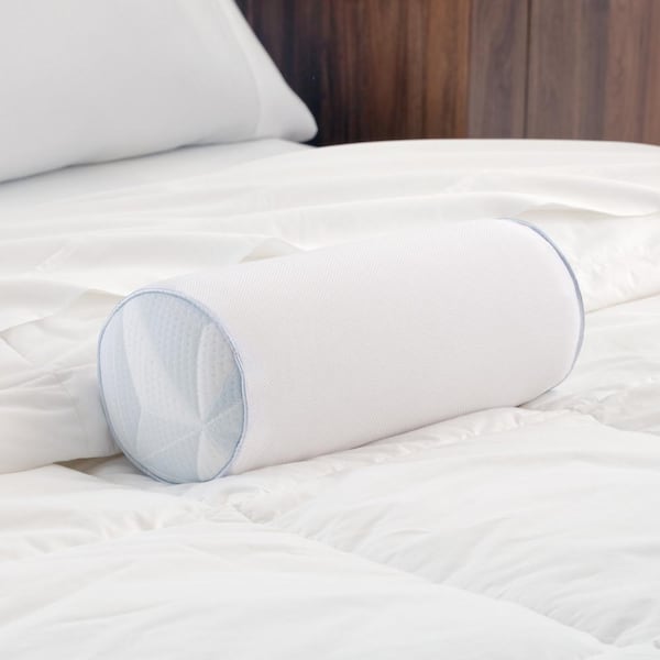 Bolster Roll Pillow for Sleeping on Back or Side Under Knee to Relief Lower  Back Pain Between Legs for Side Sleepers Cylinder Pillow with Removable  Cooling Cover 18x6