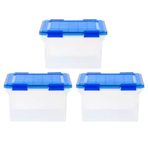 Stackable Plastic Legal File Storage Box for Letter (3-Pack)