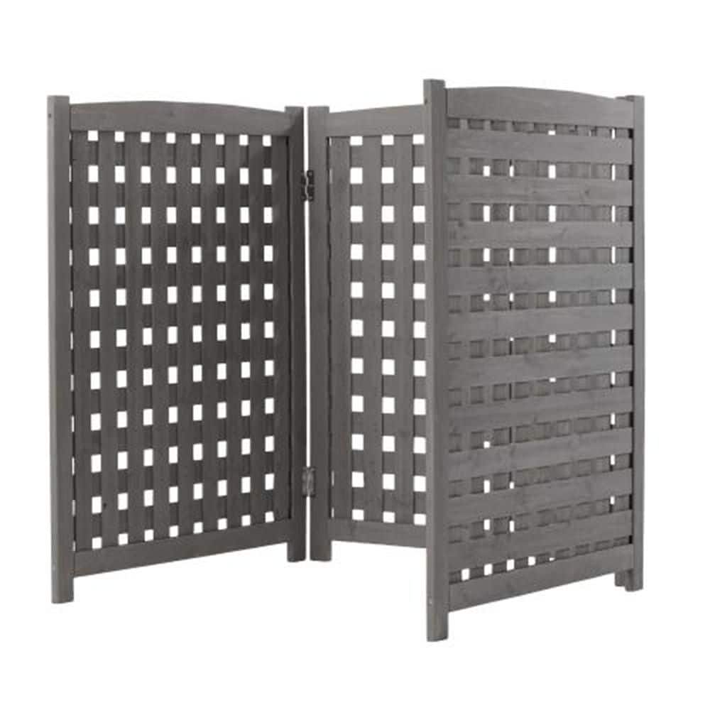 Outdoor Air Conditioner Fence Screen-3-Panel Wood Privacy Design, 32 in. x 38 in. for Effective Outdoor Shielding price history on PriceWatchPro