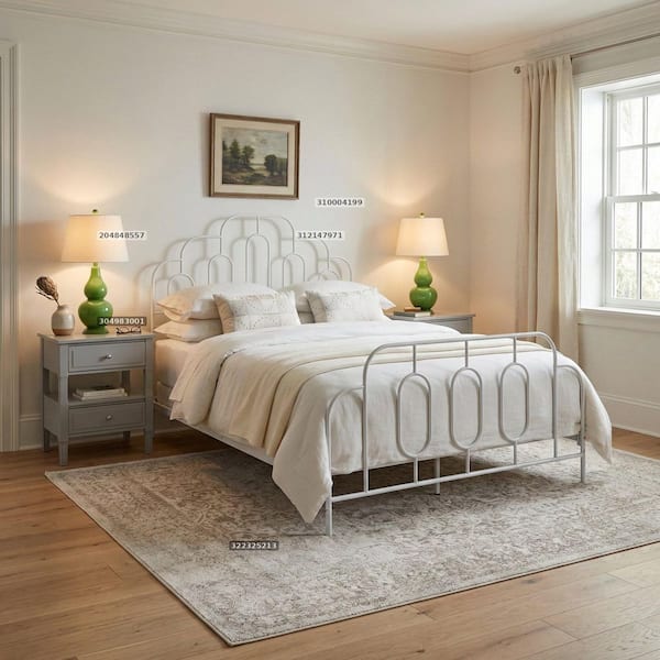 SAFAVIEH Evoke Ivory/Taupe 9 ft. x 12 ft. Distressed Border