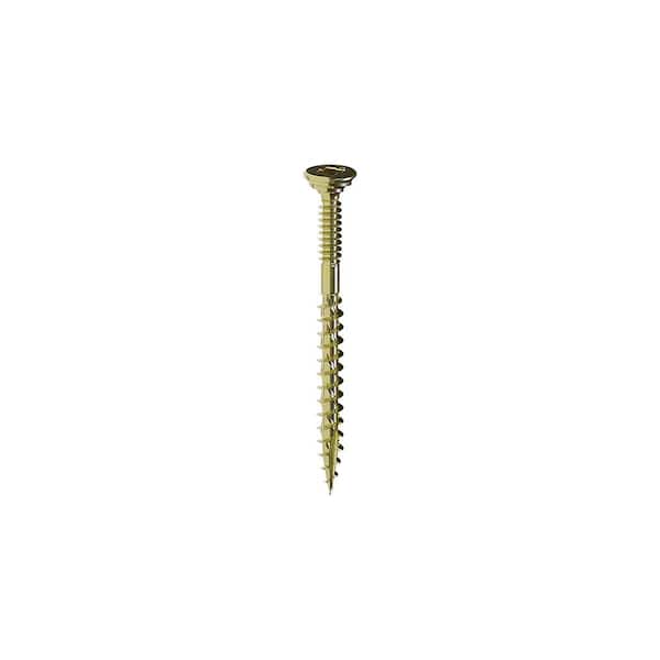 8 in. x 2 in. 1 lb. Lox 2 Flat Scavenger Head Yellow Zinc Coarse Thread (Approximately 127-Pieces)