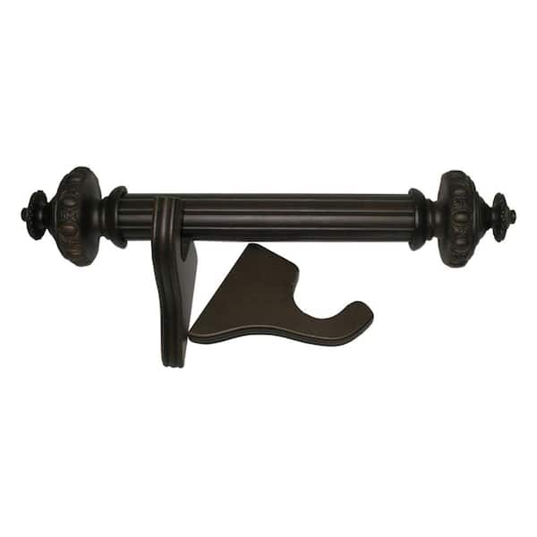 Classic Home Sussex 58 in. Single Curtain Rod in English Walnut