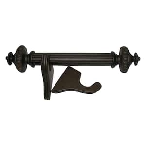 Sussex 82 in. Single Curtain Rod in English Walnut with Finial