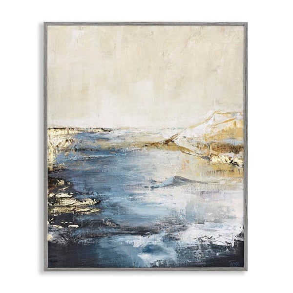Stupell Industries Splashing Sea Spray by Design Fabrikken Gray Framed Nature Giclee Art Print 20 in. x 16 in.