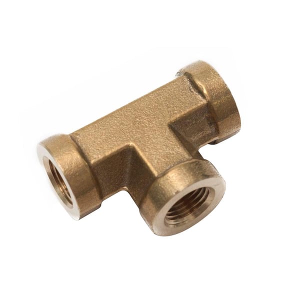 LTWFITTING 1/4 in. Brass Flare Tee Fitting (5-Pack) HF44405 - The