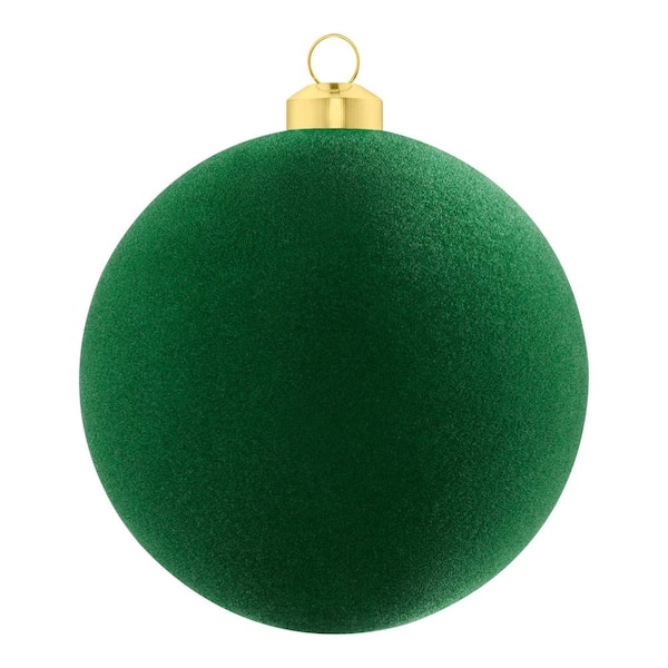 24-Piece Green Velvet Shatter-Resistant Ornaments