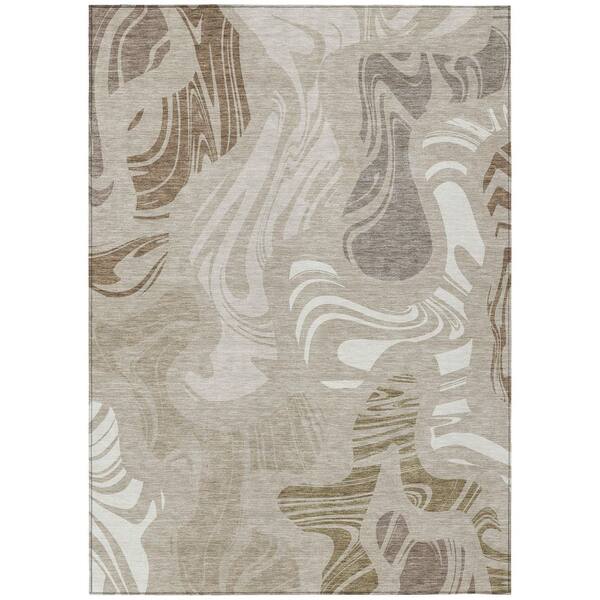 Chantille Machine Washable Indoor/Outdoor Abstract ACN2852 Beige 10 ft. x 14 ft. Area Rug