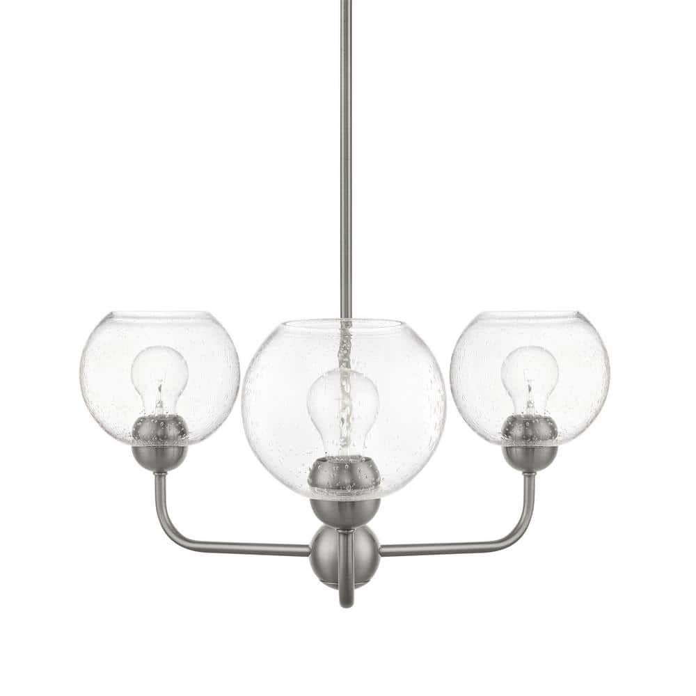 Home Decorators Collection Jill 3Light Brushed Nickel Chandelier with