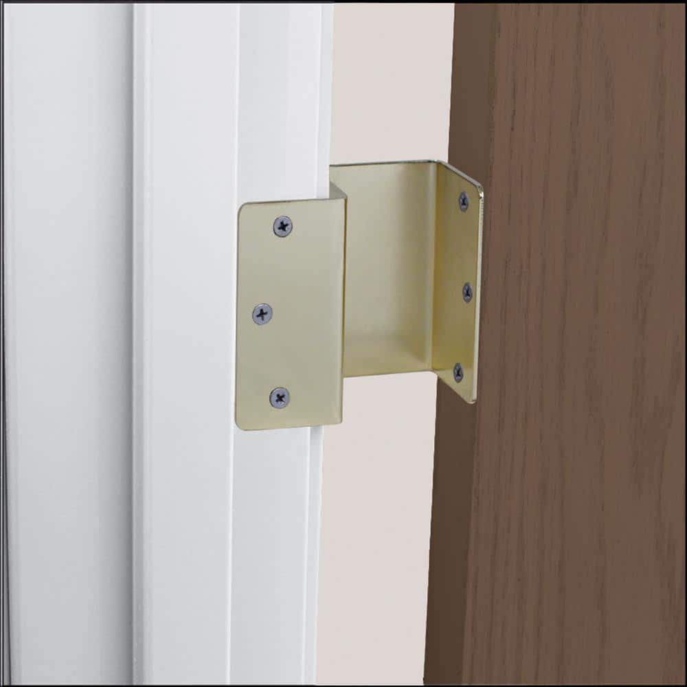 Brass Expandable Surface Mount Door Hinge, 4.5 Inches