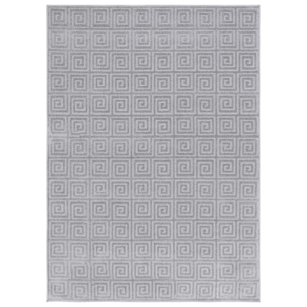 SAFAVIEH Pattern and Solid Gray 5 ft. x 8 ft. Abstract Geometric Area Rug