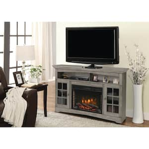 Huntley 59 in. Media Electric Fireplace in Grey