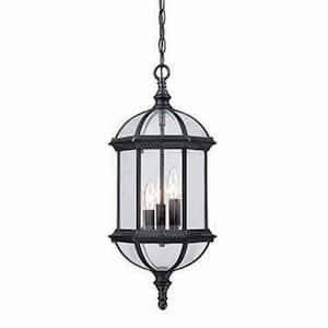 Dover 3-Light Matte Black Hanging Lantern