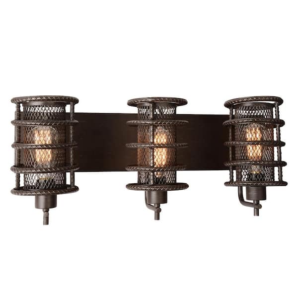 CWI Lighting Darya 3 Light Wall Sconce With Brown Finish