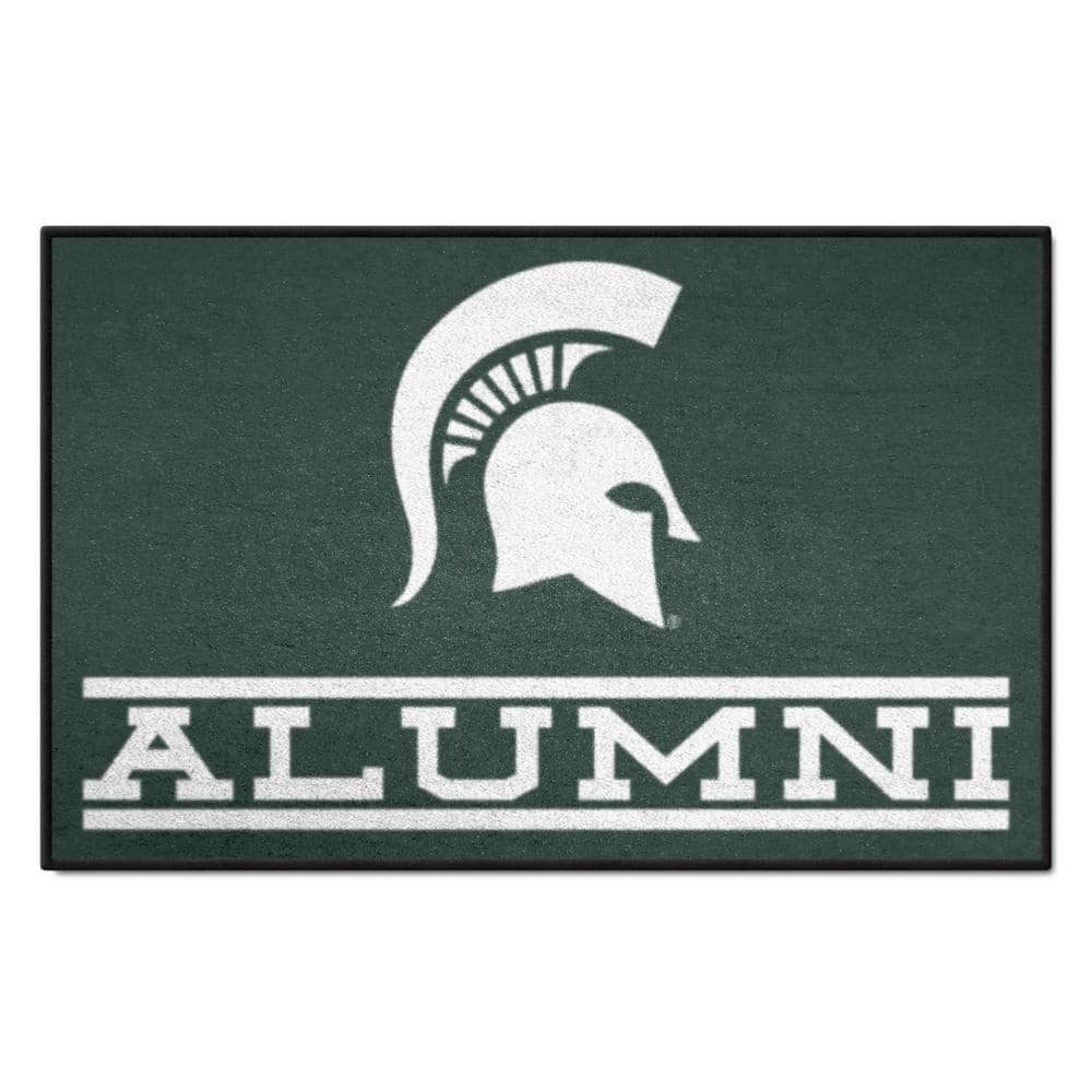 FANMATS Michigan State Spartans Alumni Green 1.5 ft. x 2.5 ft. Starter Area Rug